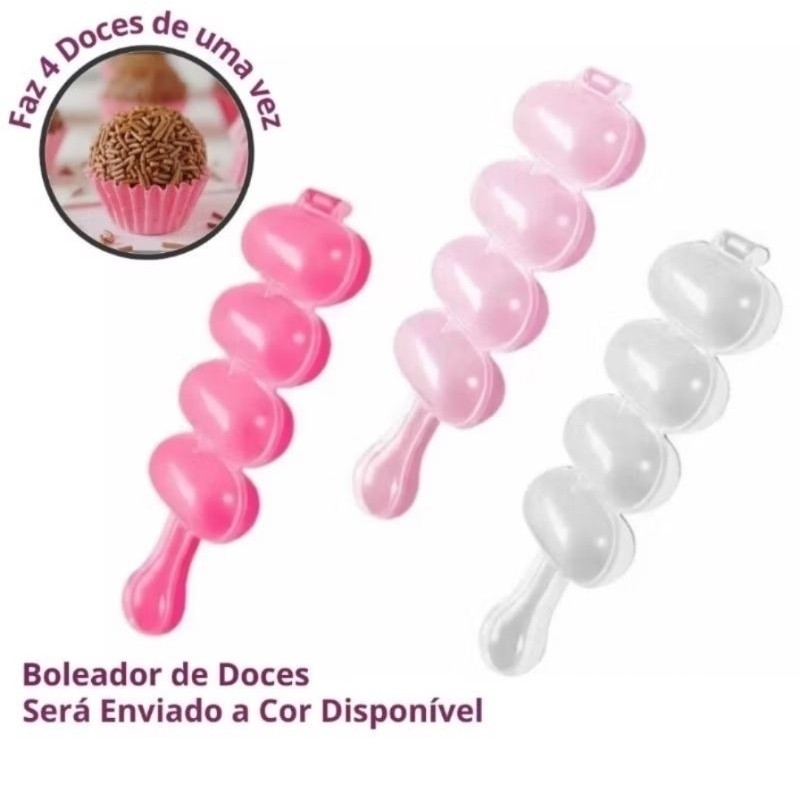 Kit Confeitaria Regador de Massa Bolos e Boleador de Brigadeiros Doces — imagem 2 de 2