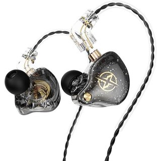 Fones de Ouvido Intra-Auriculares DX2, Fones de Ouvido HiFi Estéreo IEM, Fones de Ouvido Profissionais com Isolamento de
