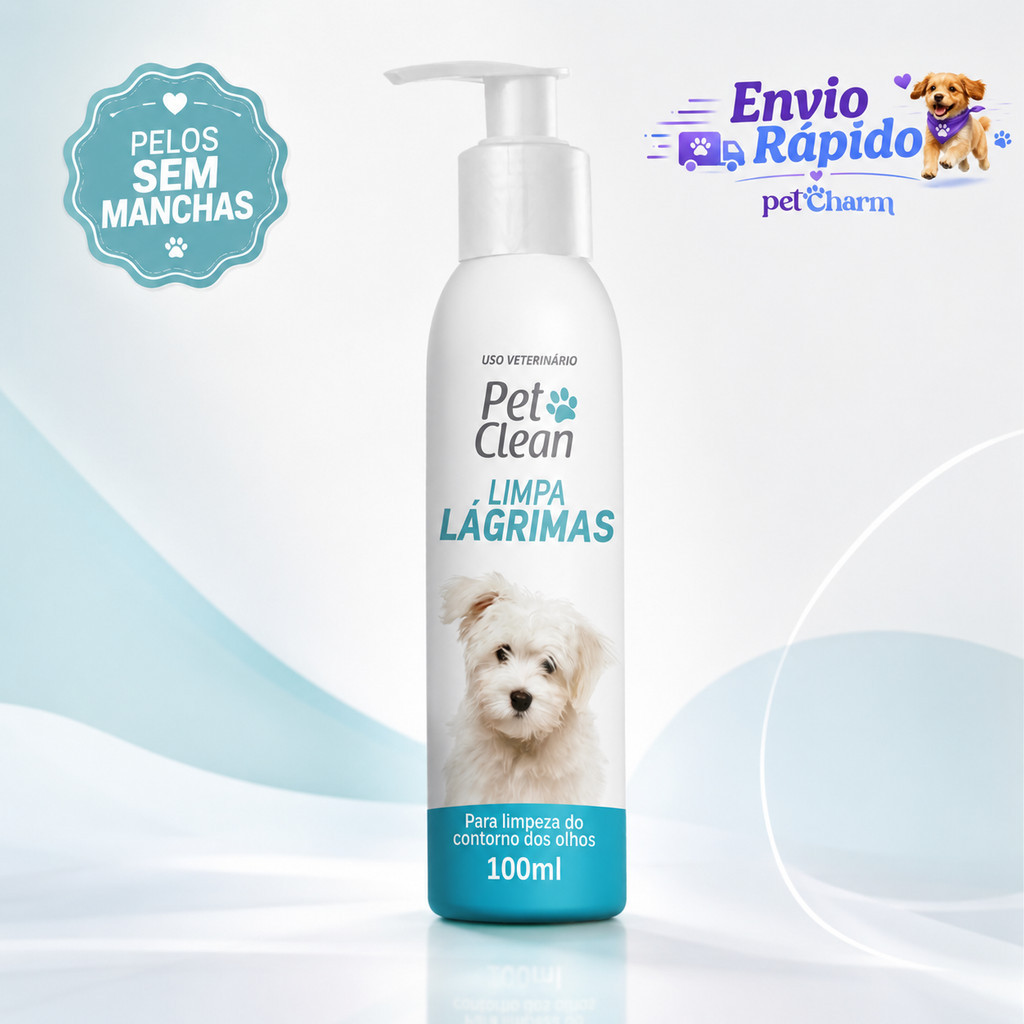 Limpa Lágrimas Limpa Olhos Cães Gato Pet Clean 100 Ml