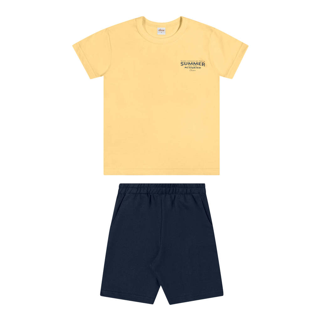 Conjunto Infantil Menino Summer Elian Amarelo — imagem 2 de 2