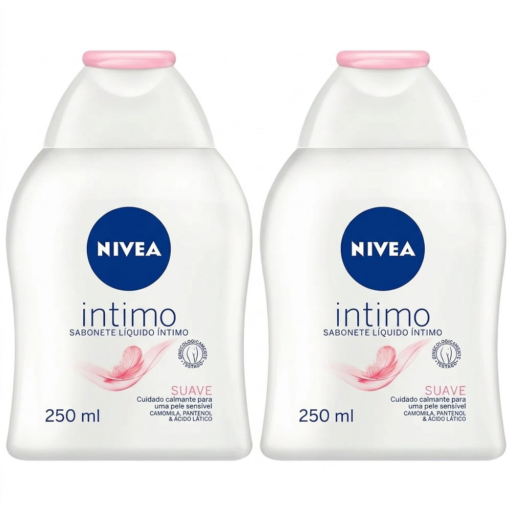 Kit 2 Sabonete Íntimo Bath Care Suave Nivea 250ml Cada