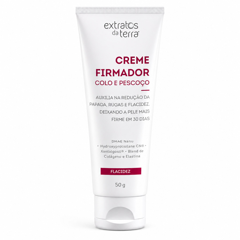 Creme Firmador Colo Pescoço Papada Anti-Idade Flacidez Estrias Extratos da Terra DMAE 50g