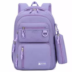 Multineos Mochila Escolar Com Estojo De Grande Capacidade Para Estudante Feminina Masculino Nylon Impermeavel