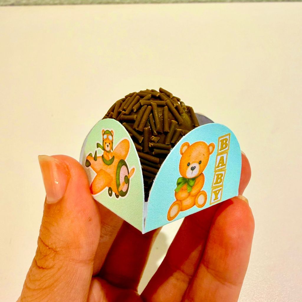 Forminha para Docinho Ursinho Verde Cha de Bebe Cha Revelaçao Personalizada  Fazemos qualquer tema