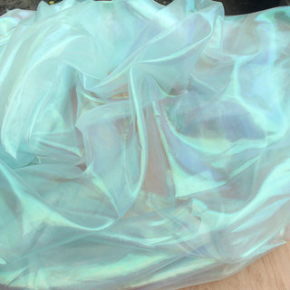Fantasia colorida gradiente vidro gaze vidro areia palco traje decoração tela da janela princesa saia roupas de bebê tec