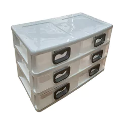 Gaveteiro de Mesa Plástico São Bernardo Branco 6 Gavetas