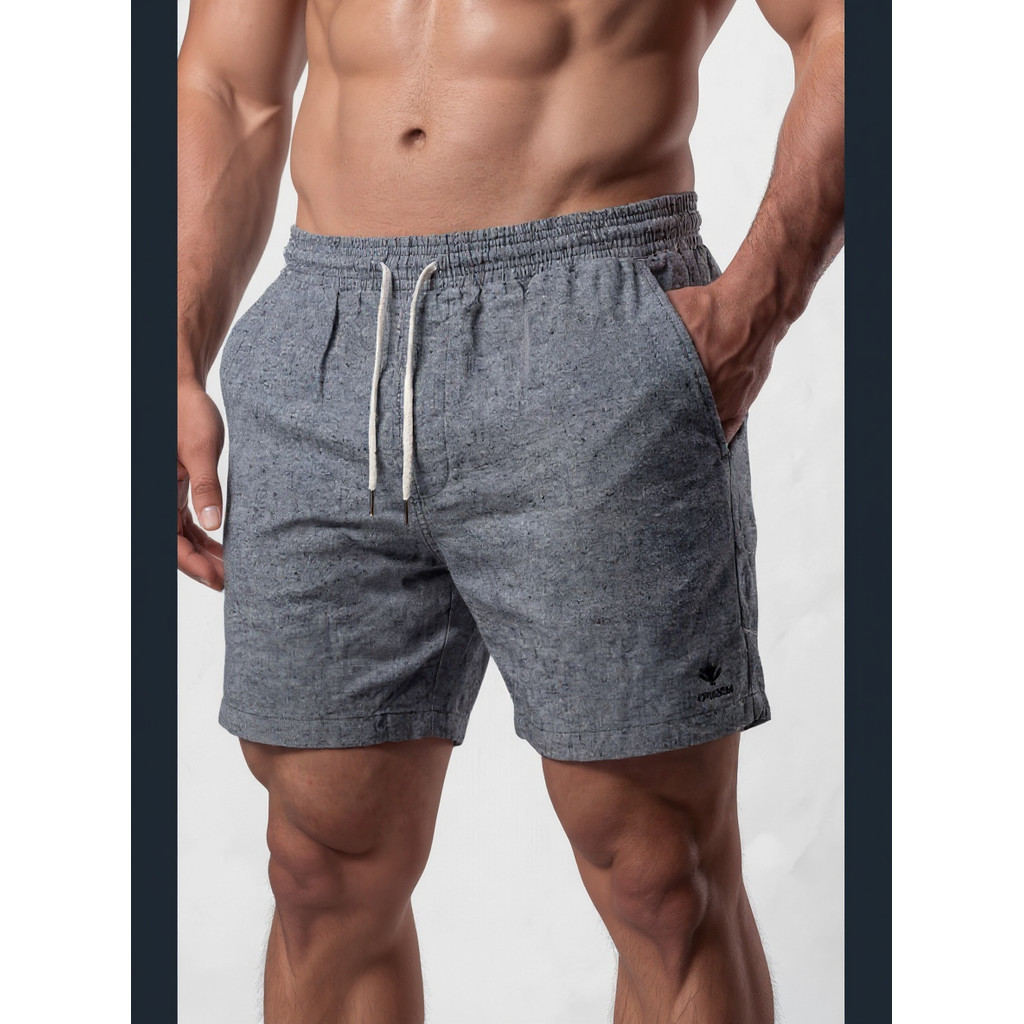 Kit 2 Bermudas Masculinas Linho Elastano Praiana Confortável Verão — VIRIANDUBA MIX