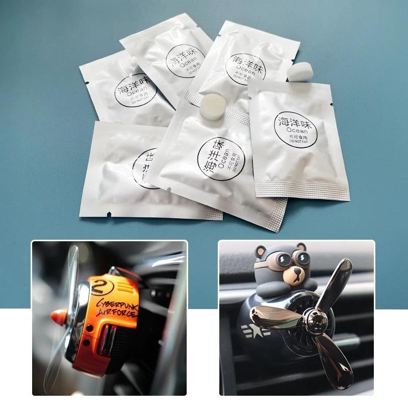 Ecológico 12 Pçs PE Sólido Carro Perfume Fragrace Suplemento Ar Condicionado Ventilação Recarga Automática Saída De Ambi