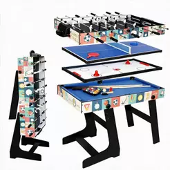 Mesa Multijogos 4 em 1 Totó Ping Pong Sinuca Air game + Acessorios Pebolim Toto tenis de mesa Rockey de Mesa