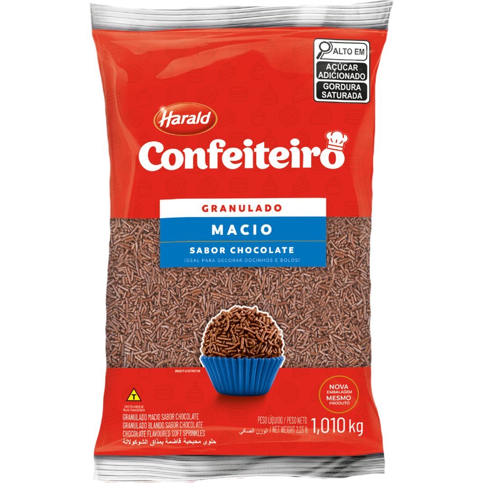 Granulado Macio Confeiteiro sabor Chocolate 1,050kg - Harald