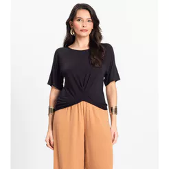 Blusa Feminina Lisa Infinita Cor Preto