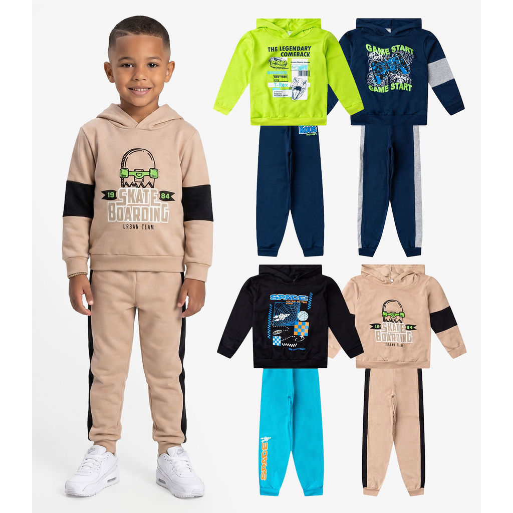 Kit 3 Conjuntos Menino Moletom E Calça Sortidos Select · foto 2