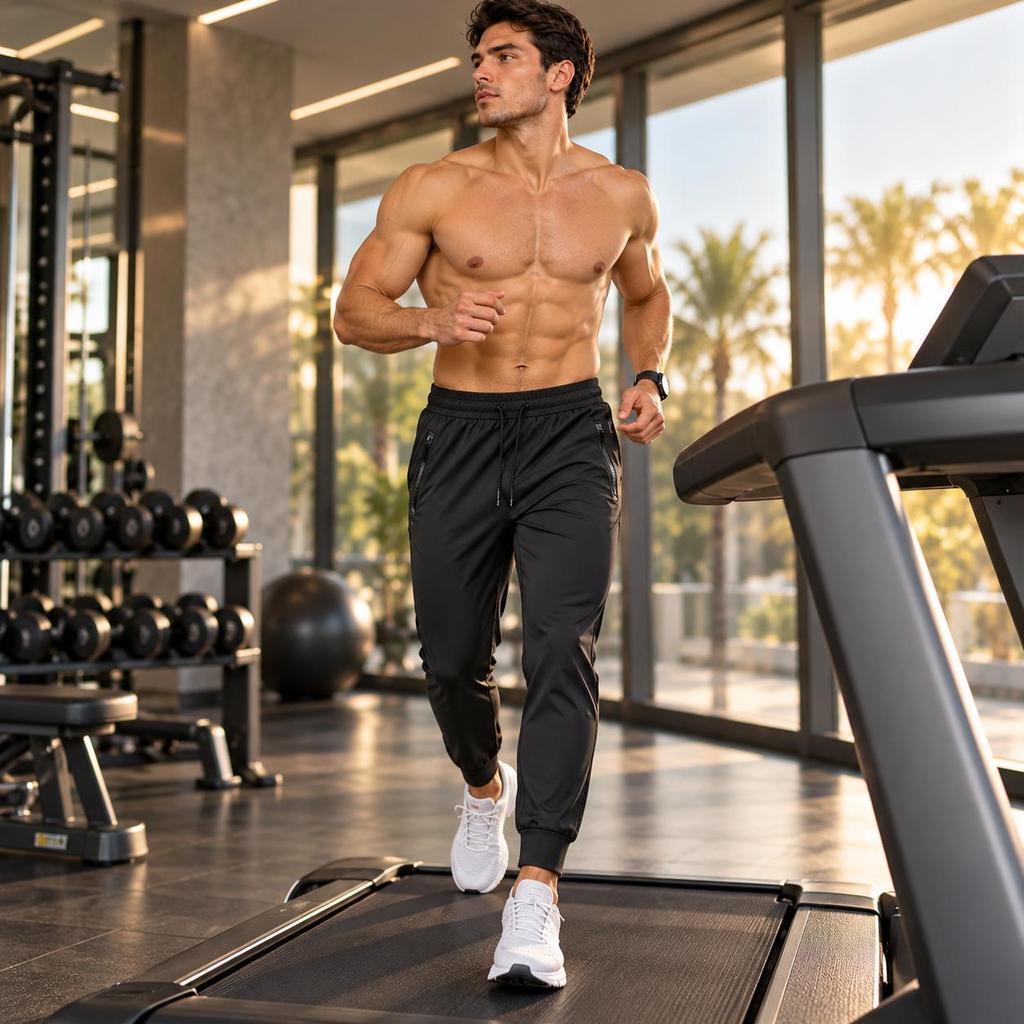 Calça Masculina Jogger Poliamida C/Elastano Esportiva Academia Slim Treino