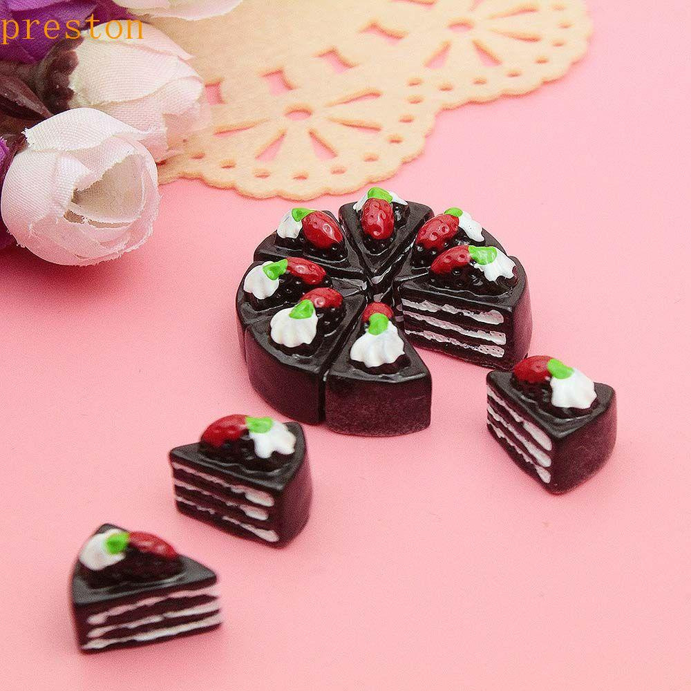 PRESTON Casa De Bonecas Bolo Modelo Artesanato DIY Mini Para Crianças Acessórios Cozinha Brinquedos