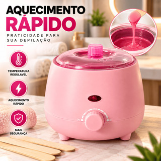 Aquecedor Panela De Cera 3 Em 1 Aquecimento Elétrico Depilar Termocera Ajuste De Temperatura Para Pele Rosto E Corpo