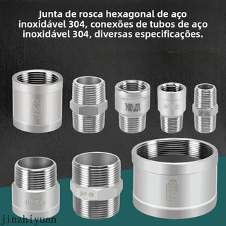 Aceiro Inoxidavel Hex Bocal Encaixe 1/4 " 3/8 " 1/2 1 " BSP Rosca Macho Adaptador R áPido Acoplador Konoktor Para Ar ÓLe