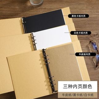 Cadernos de couro acolchoados com folhas A4A5B Bloco de notas de couro espessado Registro de colegas de classe DIY Retro