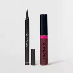 Kit Lip Tint Pink + Caneta Delineadora Preta Océane Edition (2 Produtos)