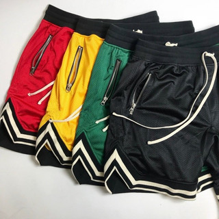 Calções de desporto casuais para homem, para basquetebol, com cinco pontos de fixação, tecido de malha respirável, ideai