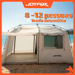 JOYFOX Barraca Camping Acampamento 8-12 Pessoas Montagem automática da tenda 380*260*200cm