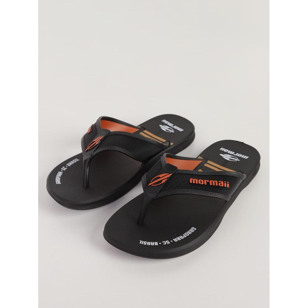 Chinelo Wave III Mormaii Masculino PRETO/PRETO/LARANJA — imagem 2 de 2