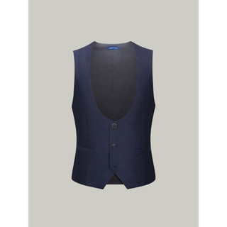 Aojia colete textura de lã masculino vestido de banquete de casamento estilo formal colete formal azul marinho terno col