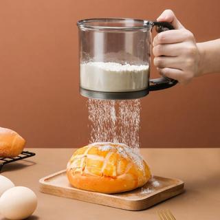 Peneira de aço inoxidável ultrafina, peneira de farinha, malha semiautomática portátil, cozimento redondo, copo de açúca