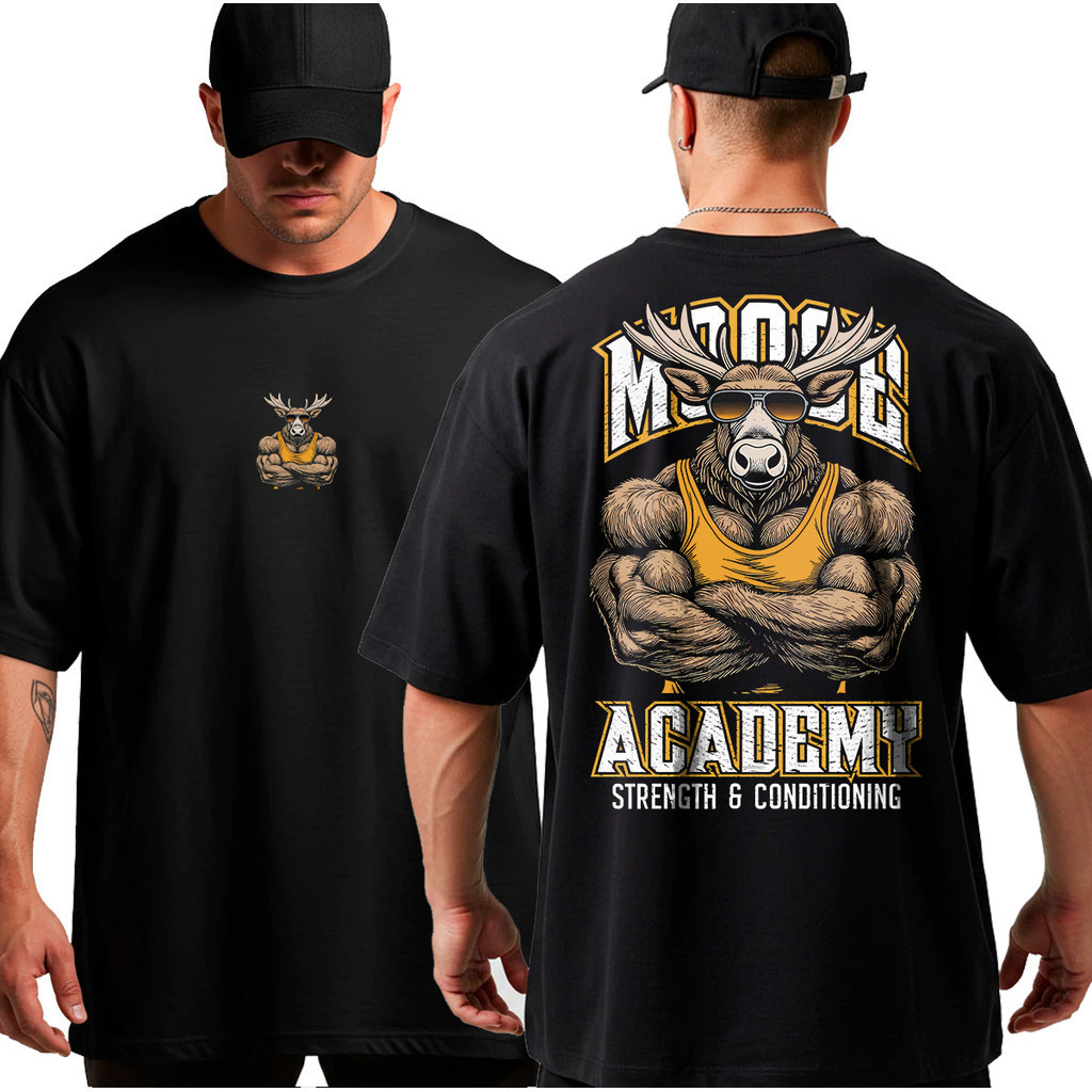 [Camiseta Premium em Algodão Puro]VOR Camiseta de Academia Oversized Academy Musculação Masculino 100% Algodão Streetwea