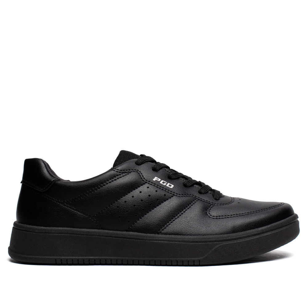 Sapatênis Masculino Pegada Casual Microfibra Preto