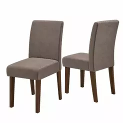 Conjunto Com 2 Cadeiras Estofada Sala de Jantar Trieste Siena Cedro / Mascavo Dobuê