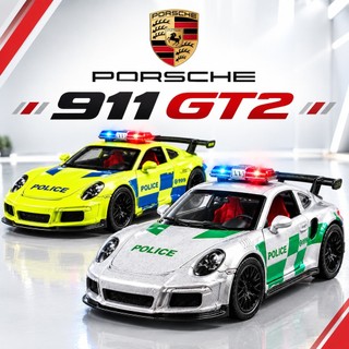 Kit Miniatura Carro Carrinho Ferro Mercedes AMG Porsche 911 GT2 escala 1:32 12,5cm Metal