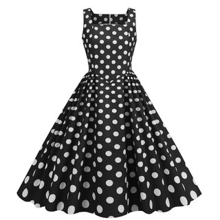 Vestidos De Verão Vintage Com Bolinhas E Alças Finas Para Mulheres , Vestido De Praia Plissado Elegante .