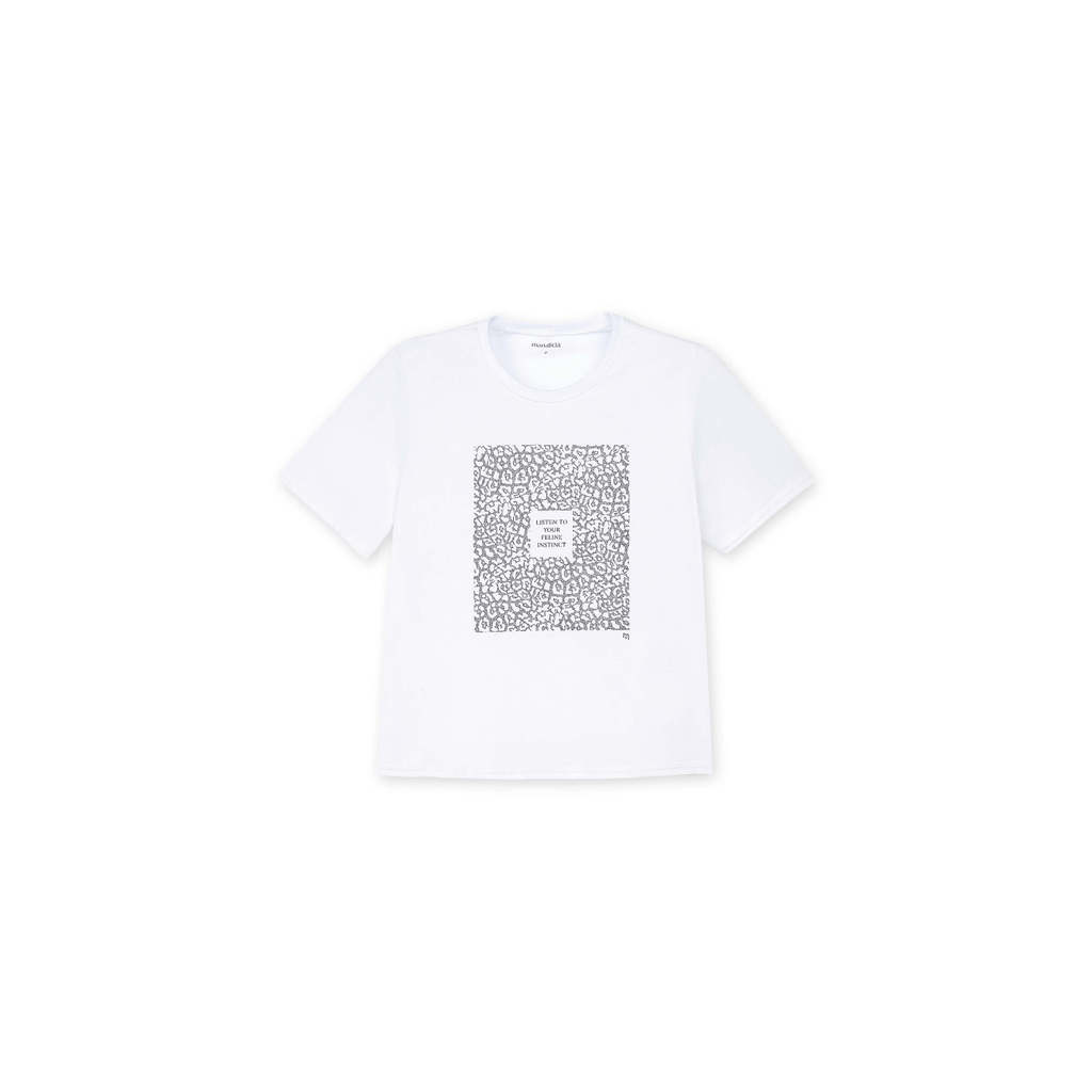 T-Shirt Feminina Regular Metalizada Marialícia Branco · foto 2