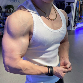 Novo verão leve esportes Fitness grosso rosqueado musculação colete masculino correndo treinamento estiramento fino-ajus
