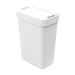 Lixeira 2 Aberturas Com Porta Saco Lixo 17 L Branca Plasútil