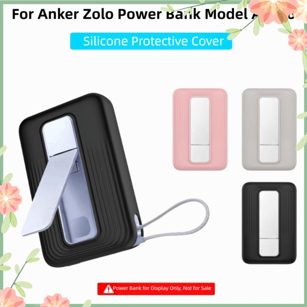 Silicone , Protetor Macio À Prova De Choque , Capa Protetora Portátil Para Anker Zolo Power Bank A1116