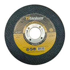 Disco de corte fino para metal e inox 4.1/2" x 7/8" x 1 mm Super Premium - Titanium