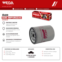 Filtro De Oleo WO-170 PALIO SIENA STRADA UNO MPI EL ELX EX Wega Wo170