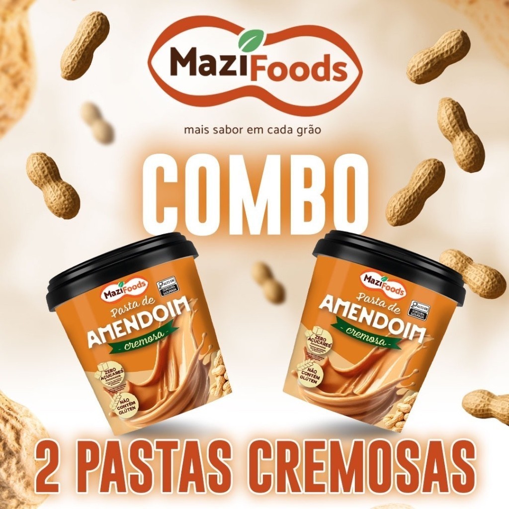 COMBO 2 PASTAS CREMOSAS DE AMENDOIM DE 2 KG