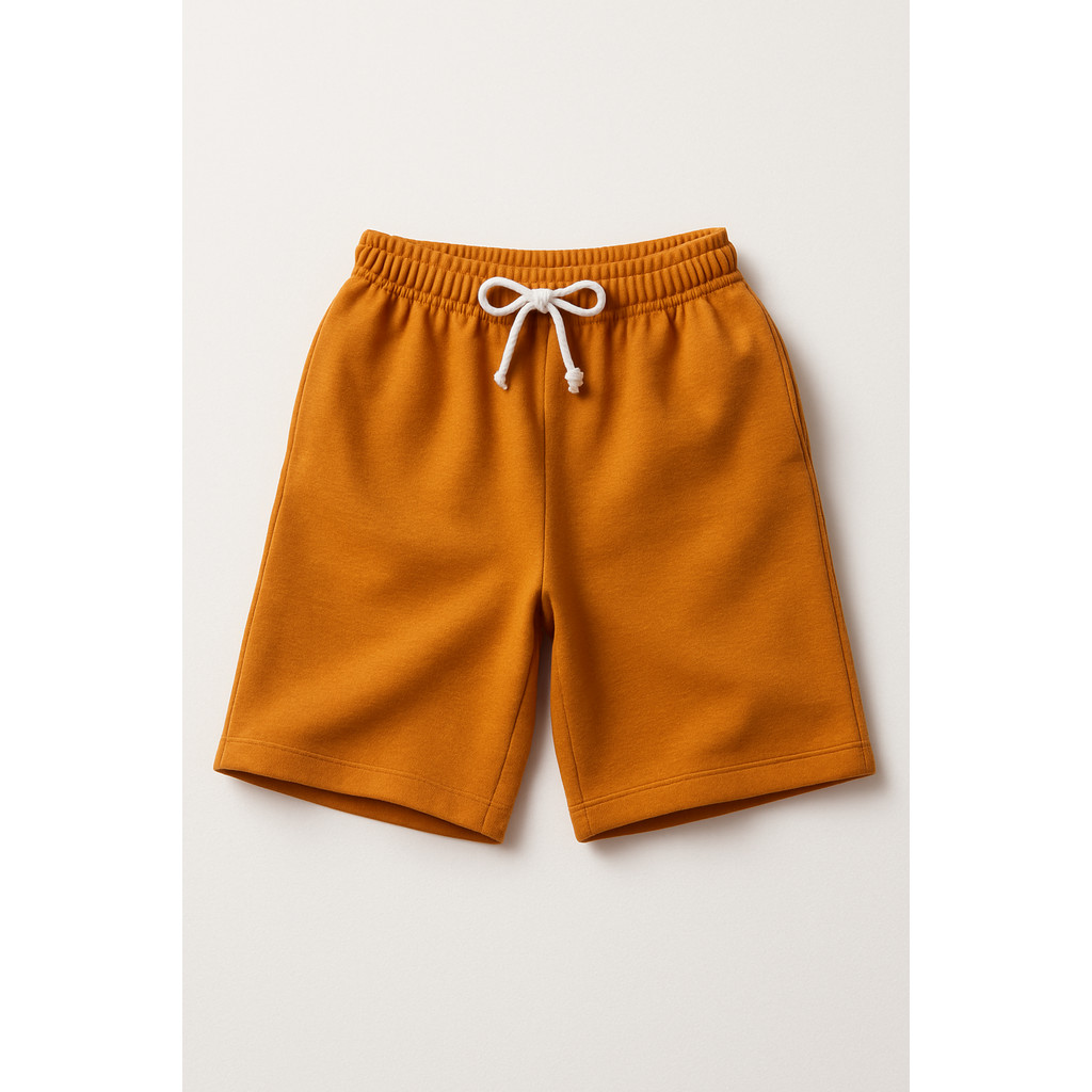 Bermuda Moletinho Masculina Marrom com Cardaço - Babei no Look