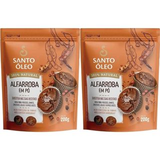 Kit 2X Alfarroba em Pó - 200g - Santo Óleo em Oferta na Shopee