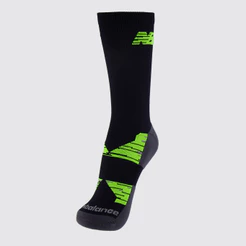 Meia New Balance Cano Longo Performance Preta e Verde