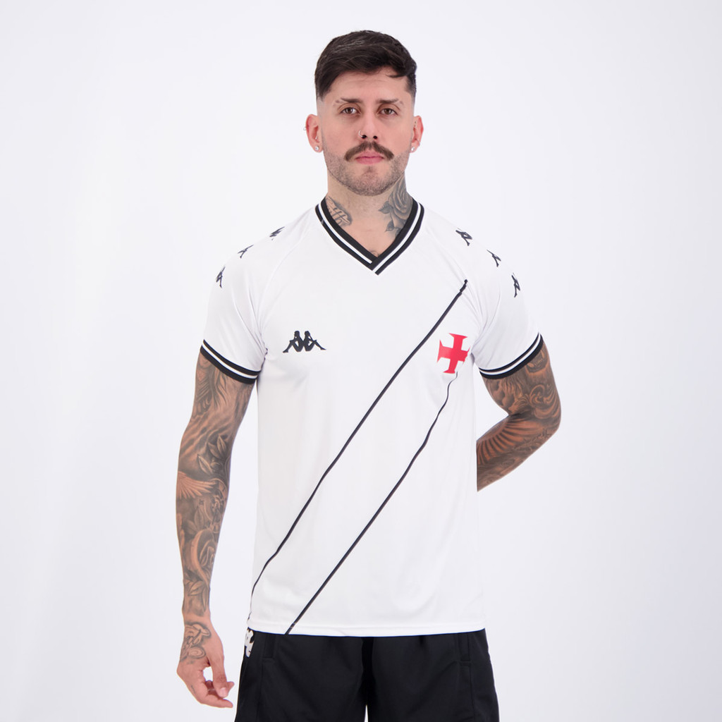 Camisa Kappa Vasco Supporter Tradition Branco em Oferta na Shopee