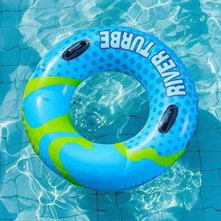 Boia para adulto com alça e apoio de cabeça, azul, com inscrição, 80/90/100cm em Oferta na Shopee