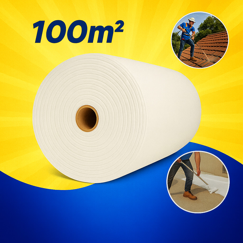 Manta Bidim VP50 100m² para Impermeabilização de Telhado, Laje e Telha – Isolamento Térmico
