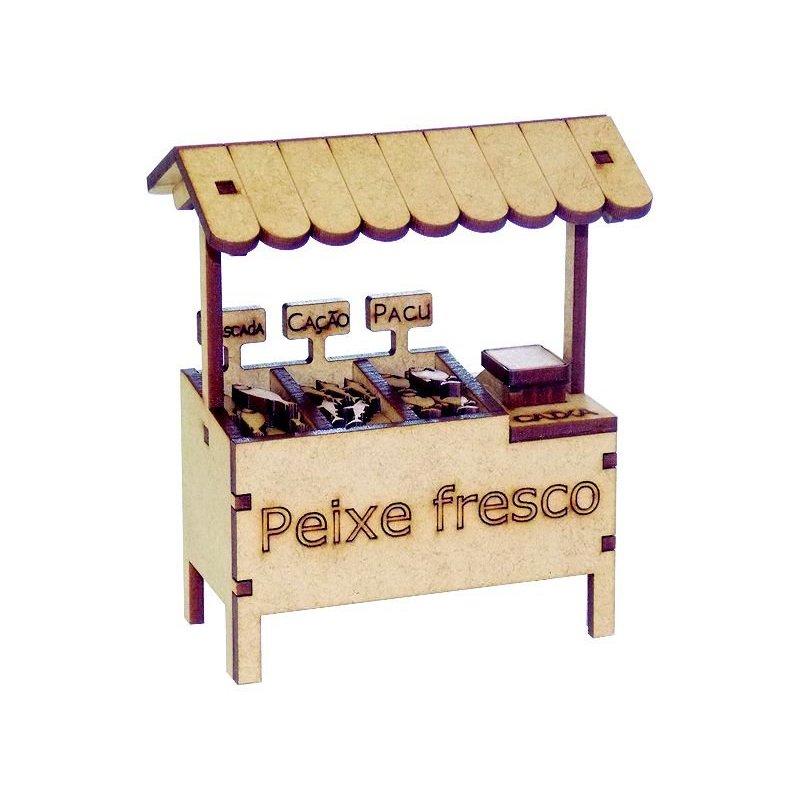 Miniatura Barraca de Peixes em MDF Woodplan M1054