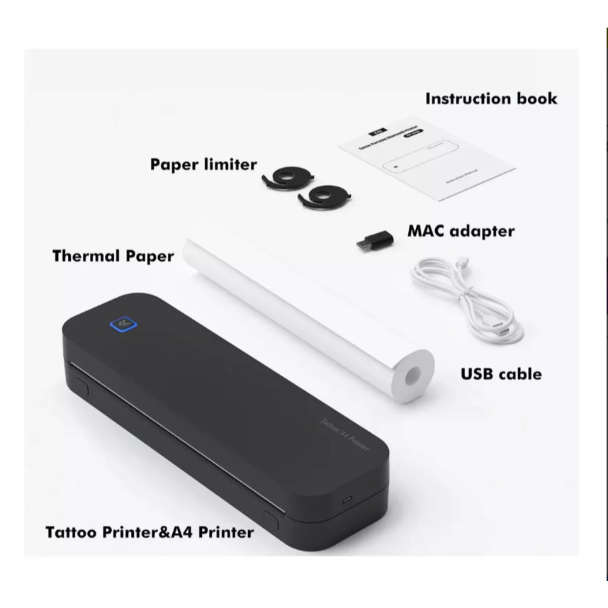 Mini Impressora Térmica tattoo A4 De Transferência Stencil Papel Para Tatuagem Impresso Bluetooth em Oferta na Shopee