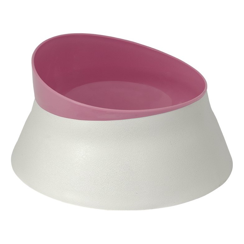 Comedouro Pequeno Rosa P/ Câes E Gatos Familia Estimação