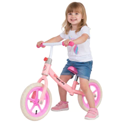 Bicicleta de Equilíbrio Sem Pedal Infantil Rosa Suporta 30kg - Castela