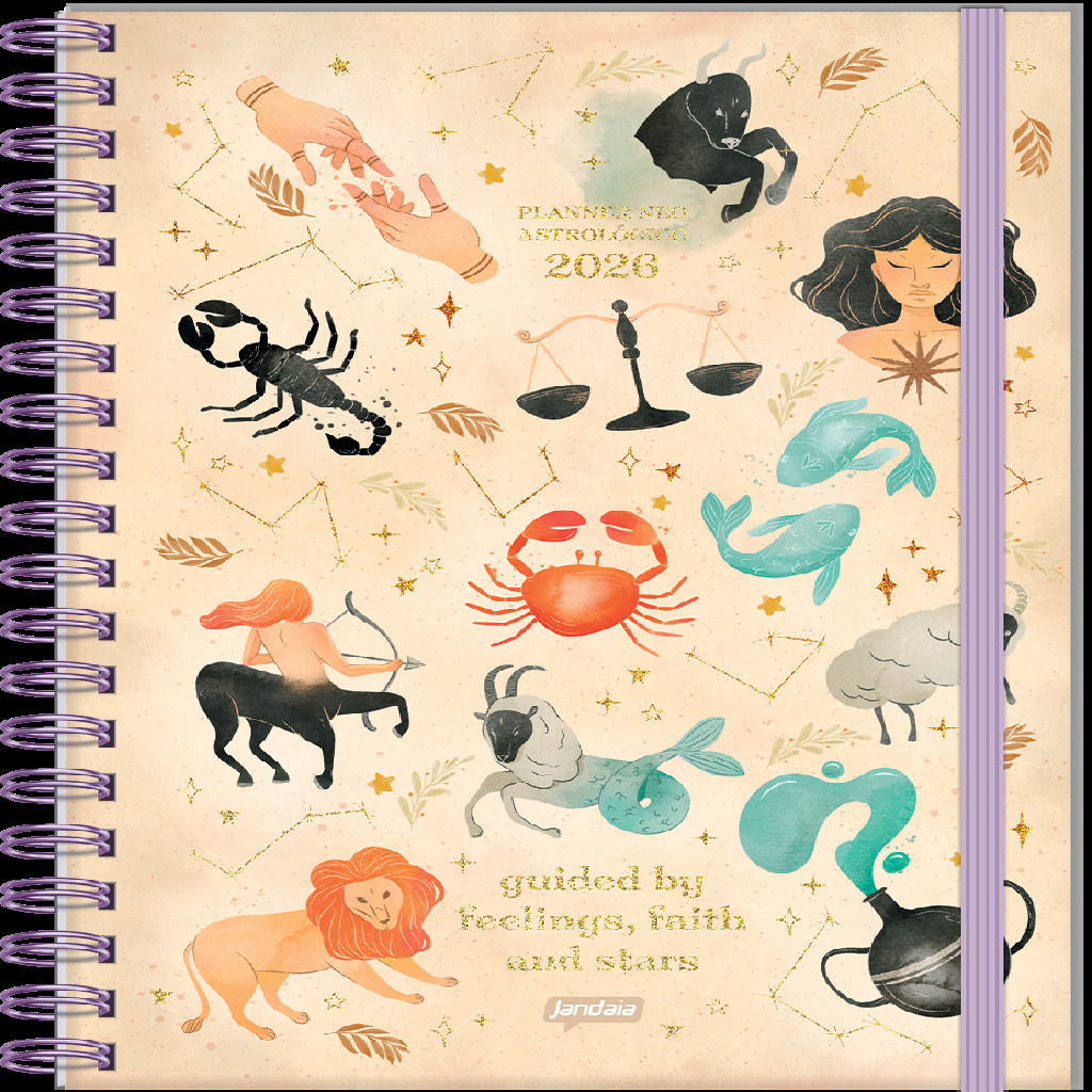 Agenda Planner Neo 2026 Astros Mystic 200x275mm – 1 Unidade em Oferta na Shopee